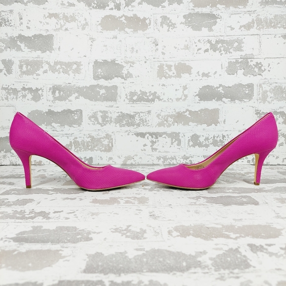 BCBGeneration Magenta BarbieCore Pink Slip On Evening Pump Heels O810 - Picture 7 of 14